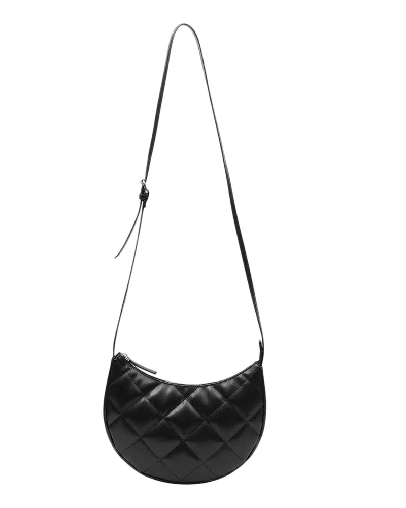 Firetrap Umhängetasche, Gesteppt, Kunststoff (Schwarz Schwarz