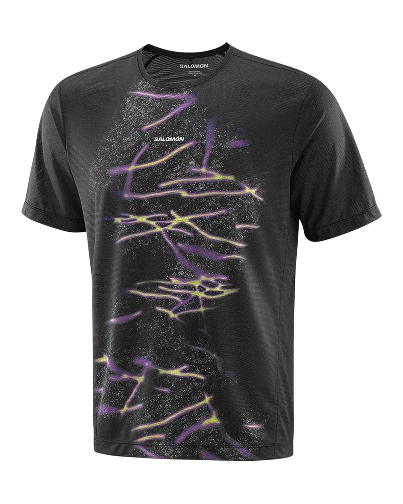 Salomon Core" T-Shirt für Herren, Regulär, kurzärmlig (Schwarz Schwarz