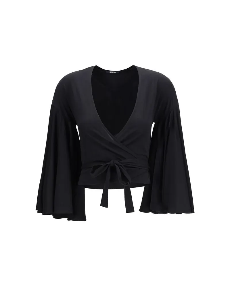 Jacquemus Schwarzes Baumwollhemd Schwarz