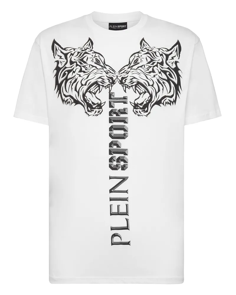 Philipp Plein T-Shirt Tiger Weiß