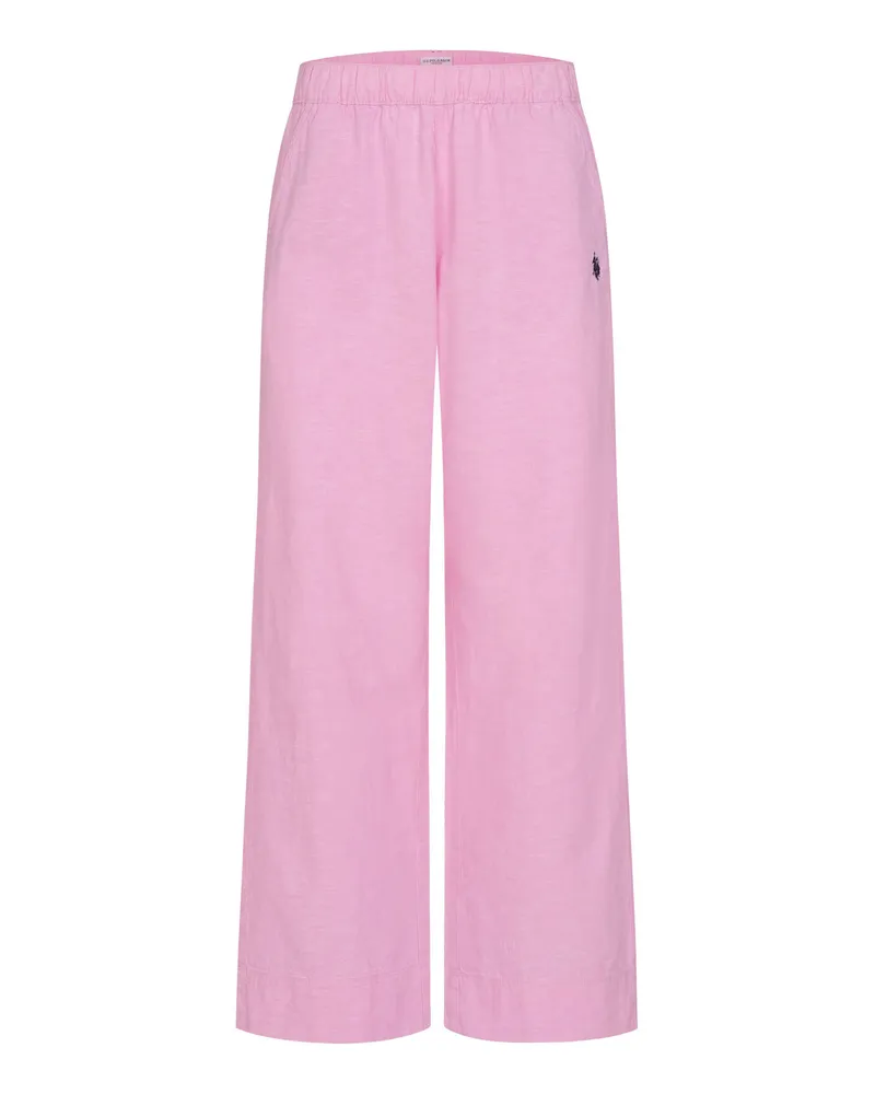 U.S. Polo Assn.  Leinenmix-Hose mit elastischem Bund - Rosa Rosa