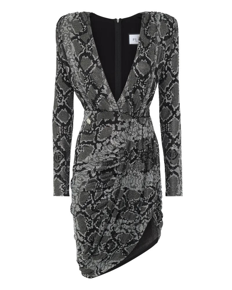 Philipp Plein Abendkleid Silber