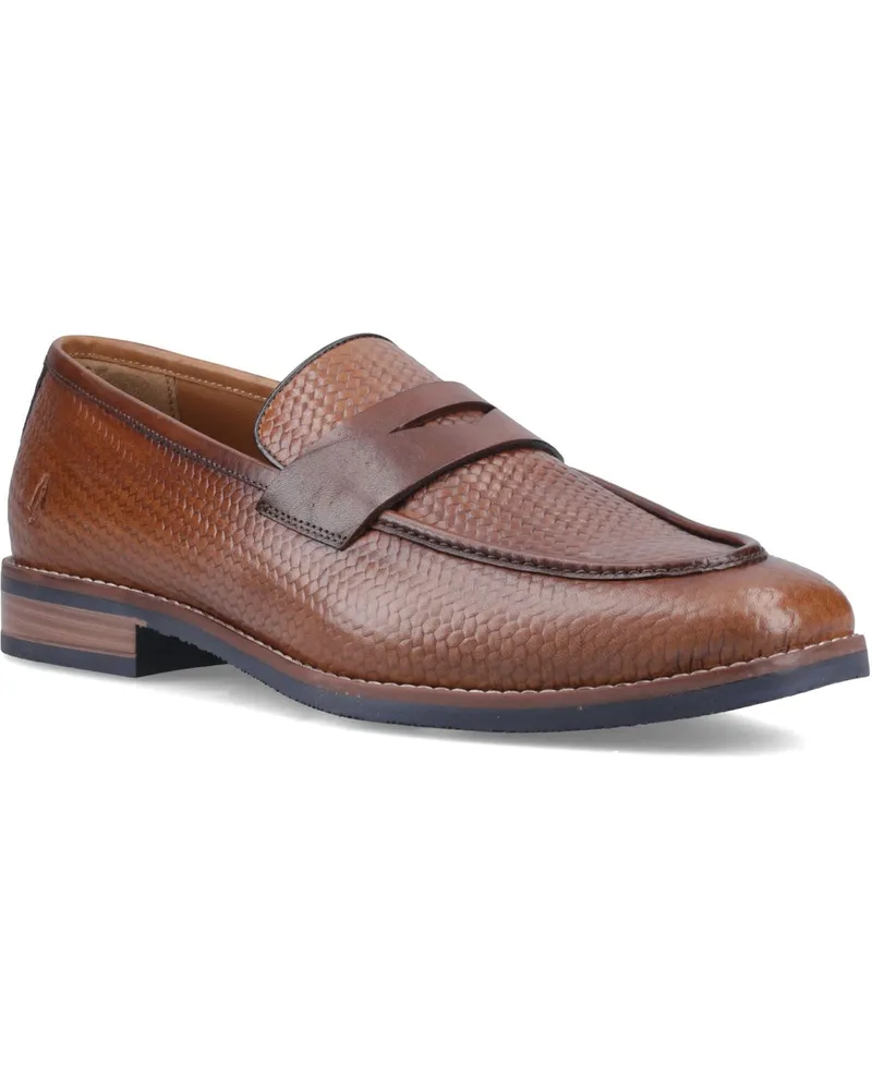 Hush Puppies Mitchell Leder Herren Tan Slipper Cognac