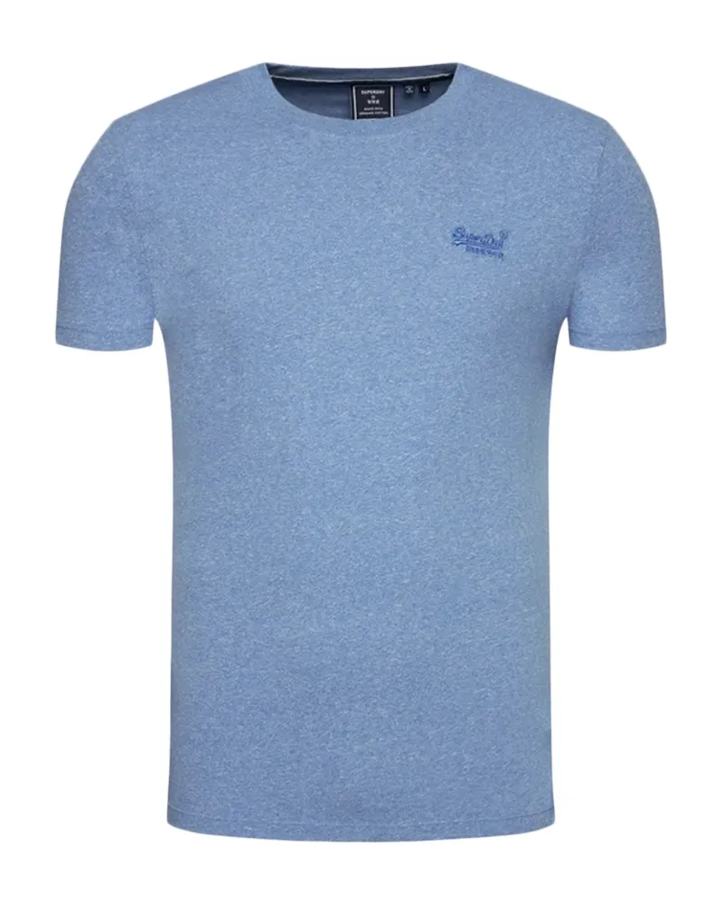 Superdry. Herren Vintage-T-Shirt mit Stickerei Blau