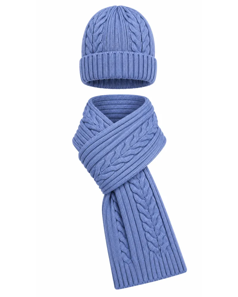 Felix Hardy Schal & Beanie Schal-Und-Mützen-Set Blau
