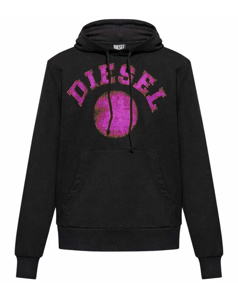 Diesel Kapuzenpullover für Herren (Schwarz Schwarz