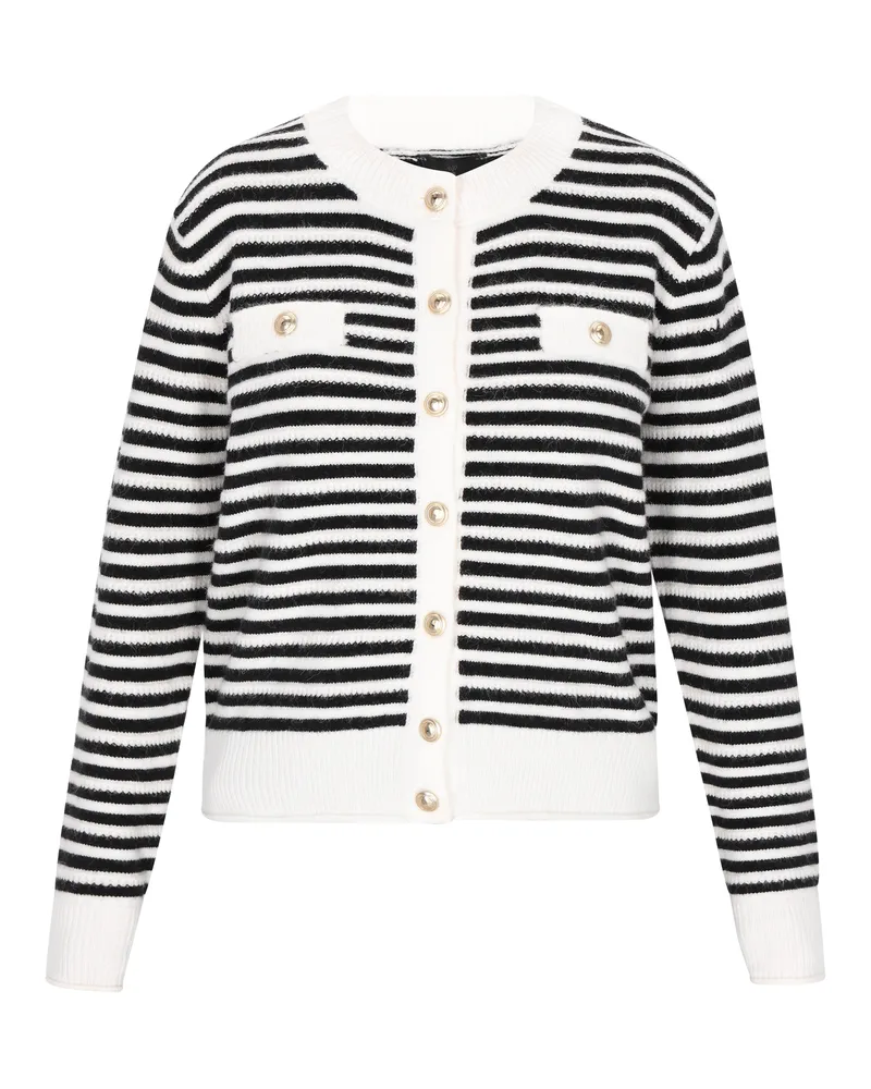 DreiMaster Strickjacke Frauen schwarz/offwhite Schwarz