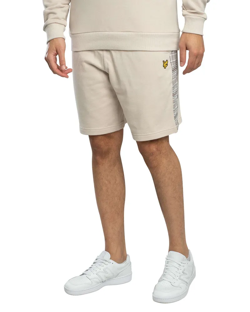 Lyle & Scott Karierte Sweatshorts, Beige Beige