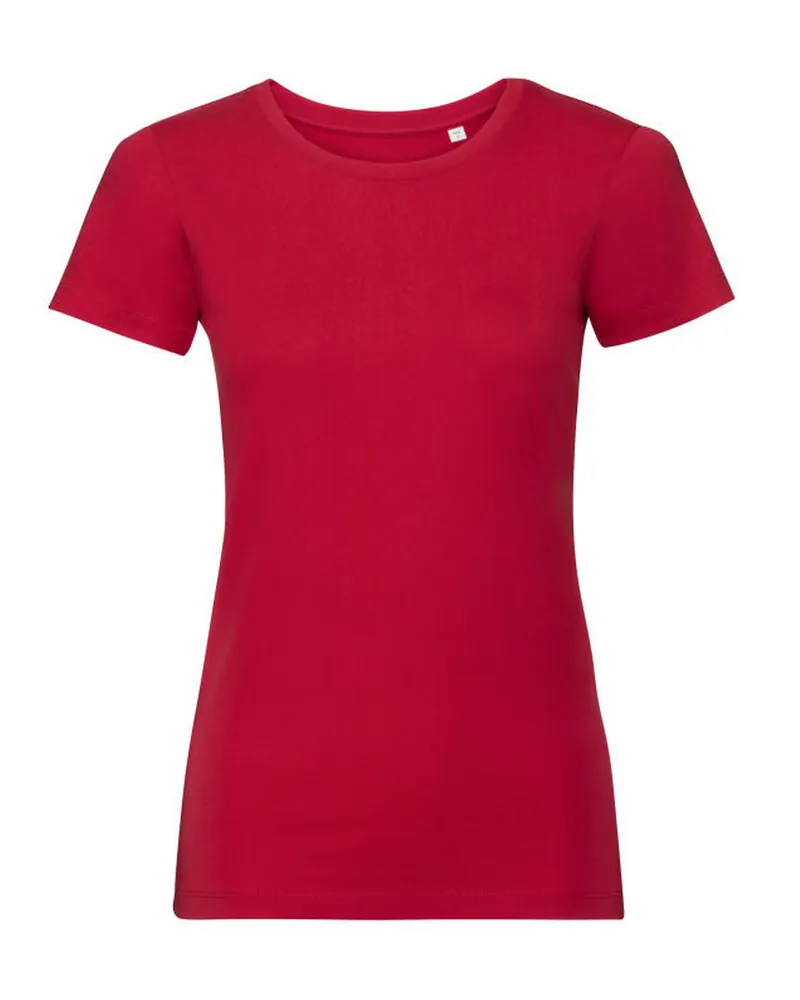 Russell Athletic Russell - T-Shirt, Baumwolle aus biologischem Anbau für Damen (Rot Rot