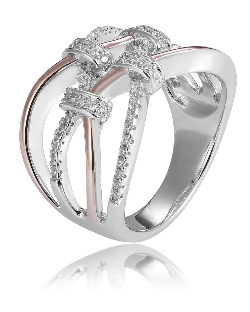 Orphelia Damen-Ring Sterling-Silber 925 – Silber/Rosé ZR-7450 Silber