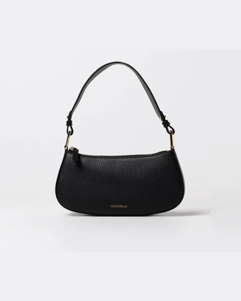 Coccinelle Mini-Handtasche aus Leder mit Reißverschluss Schwarz