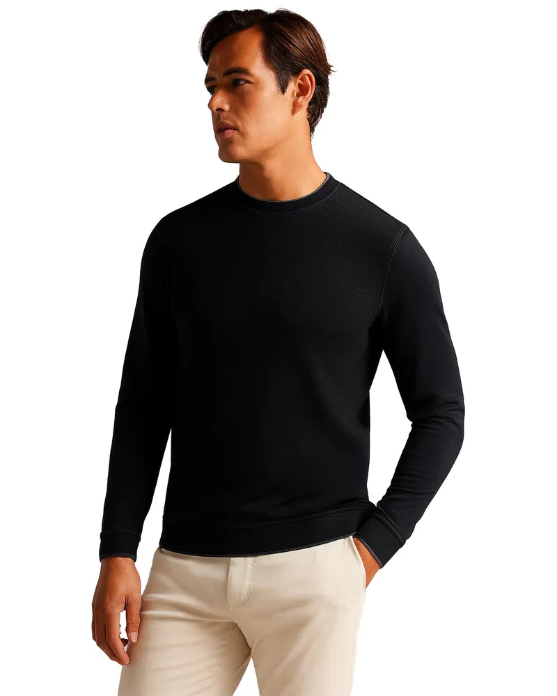 Ted Baker Sweatshirt mit strukturierter Vorderseite, RAKET - Marineblau Marineblau