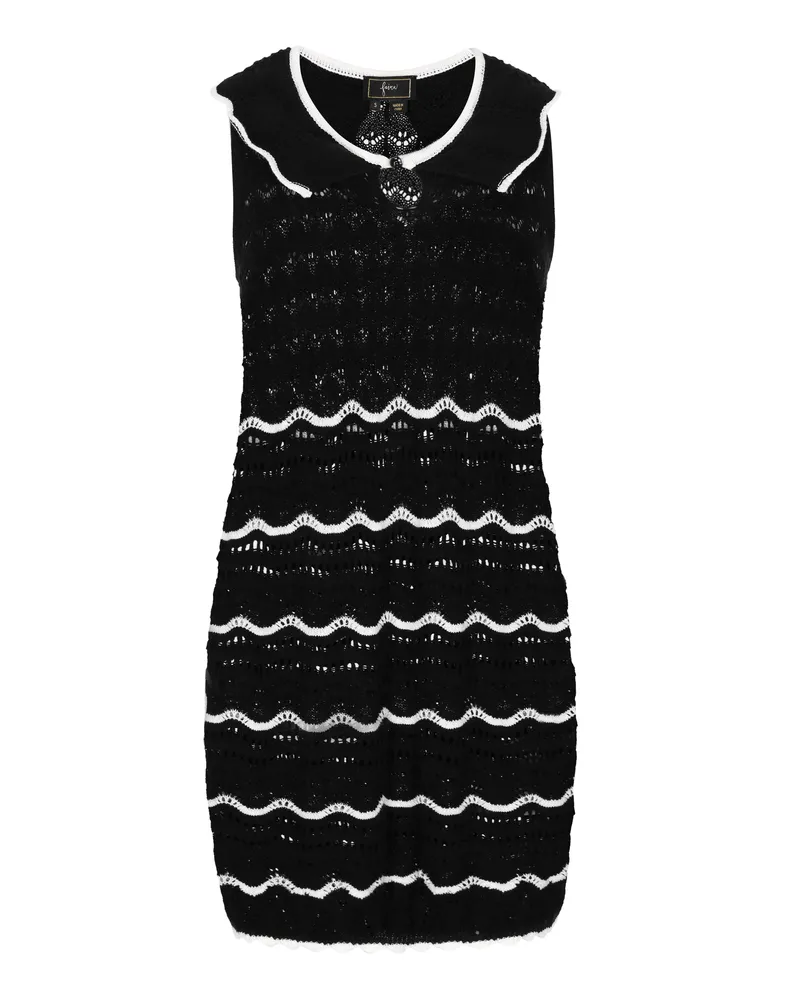FAINA Kleid Frauen Schwarz Schwarz