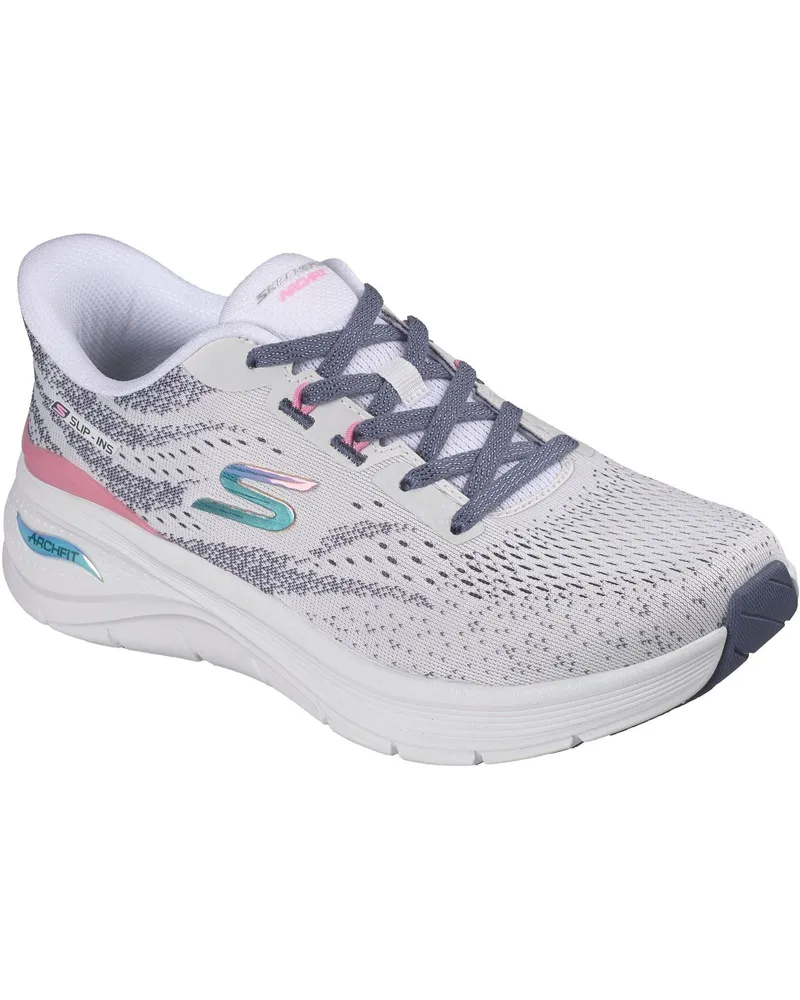 Skechers Arch Fit 3.0 Textile Trainer mit Mesh/Multi-Trim, Damen - Weiß Weiß