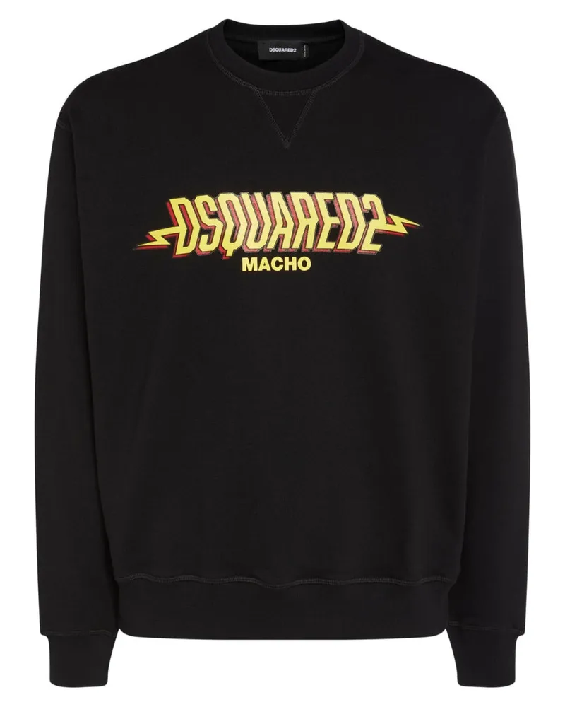Dsquared2 Macho Logo Schwarzes Sweatshirt Schwarz