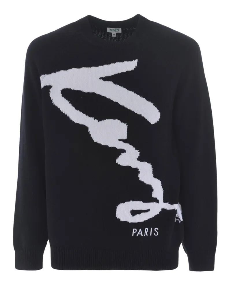 Kenzo Signature Strickpullover - Schwarz Schwarz