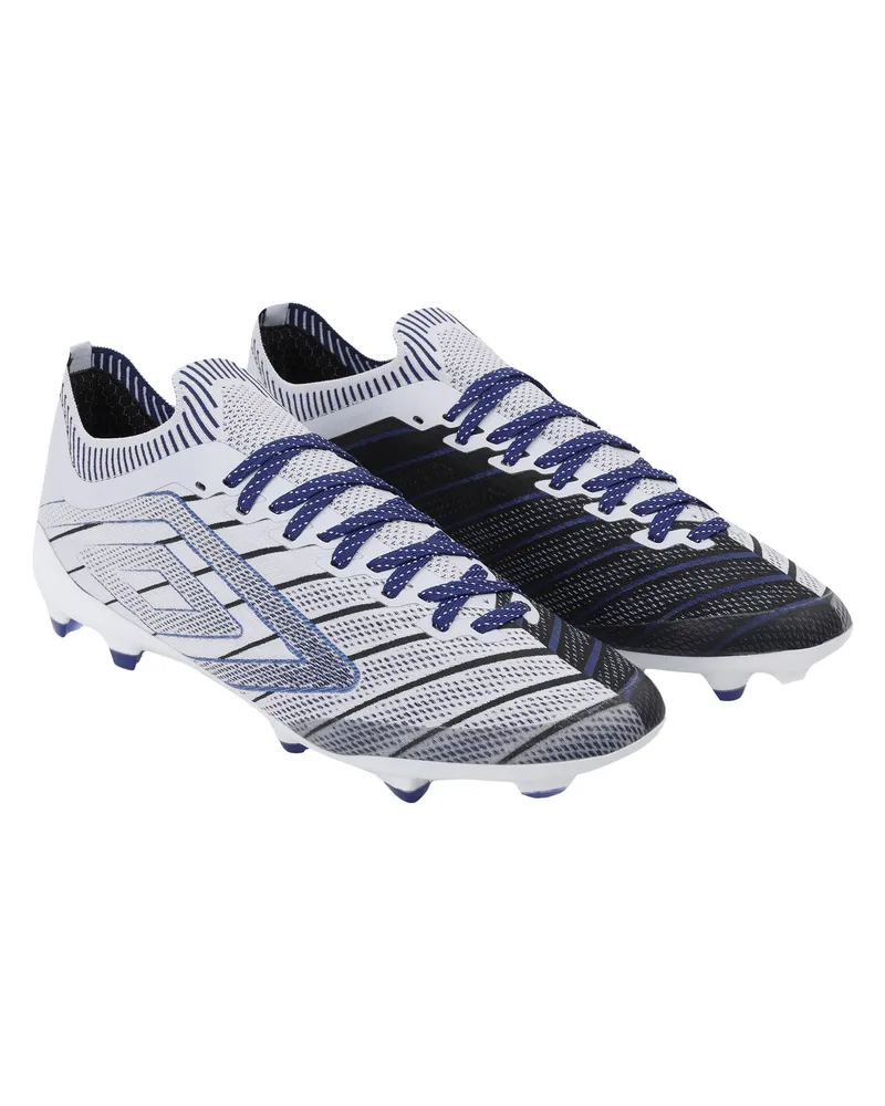 Umbro Herren Fußballschuhe mit festem Boden "Velocita Elixir Pro" (Weiß/Schwarz/Königsblau Weiß