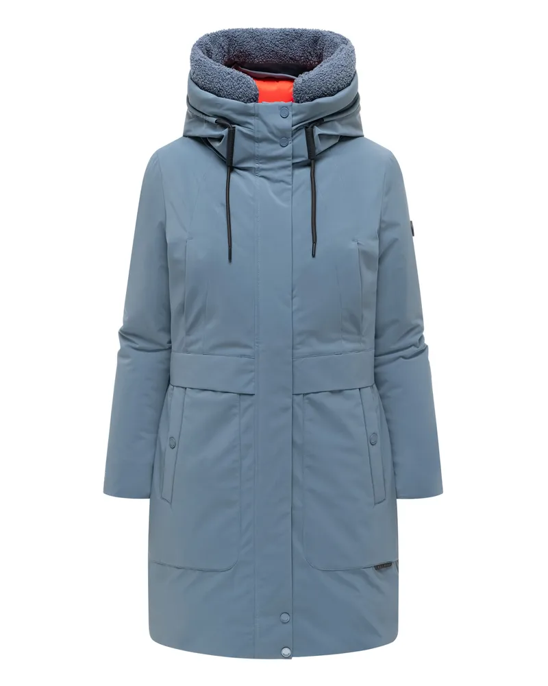 Marikoo Winterparka Pakaami mit teddygefütterter Kapuze - Blau Blau