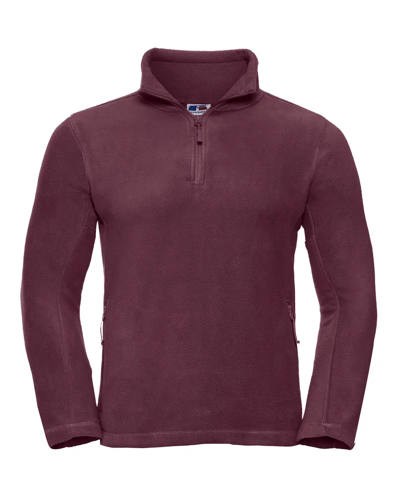 Russell Athletic Russell Herren 1/4 Zip Outdoor Fleece Top (Burgund Bordeaux