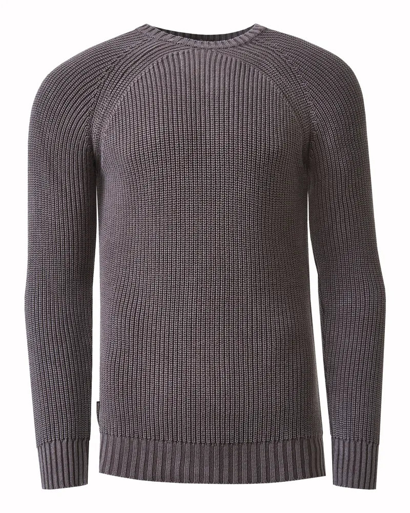 Rusty Neal Verwaschener Strick Pullover im Vintage Look Braun