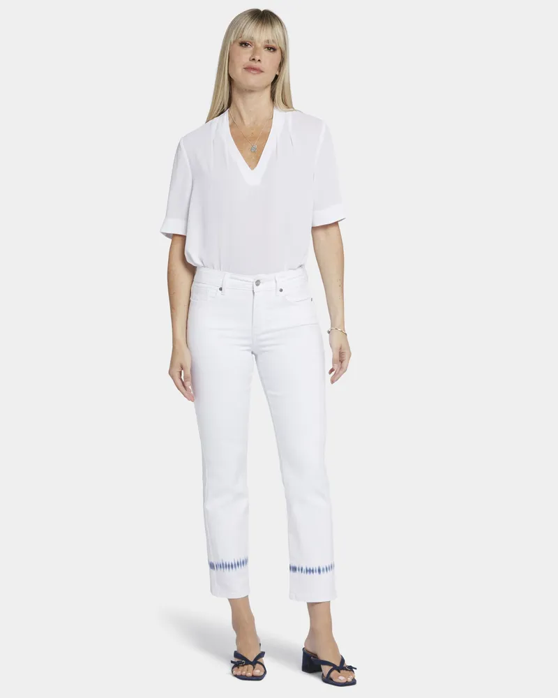 NYDJ not your daughter's Jeans  Marilyn Straight Ankle Jeans aus Batikdenim - Mehrfarbig Mehrfarbig