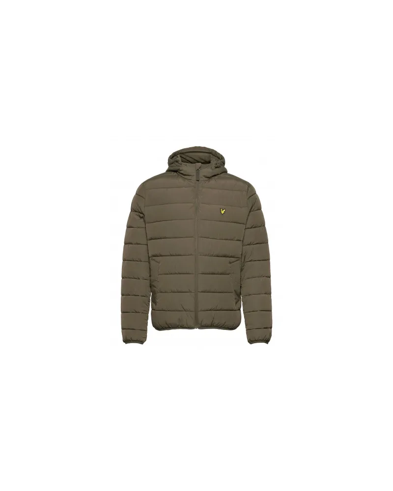Lyle & Scott Marken-steppjacke Mit Kapuze In Olivgrün Grün