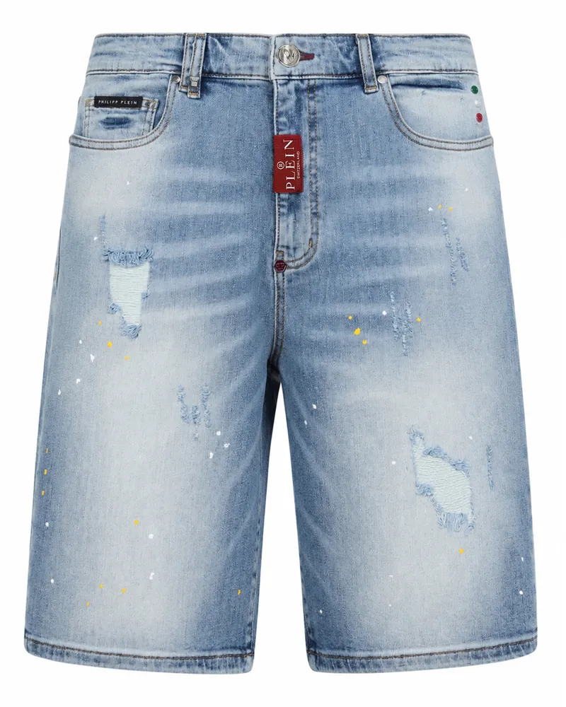 Philipp Plein Denim Formentera Shorts Basic Blau
