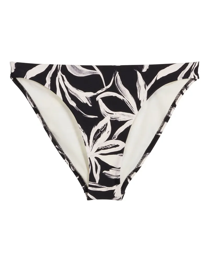 Marc O'Polo Marc O'Polo Damen Bikini-Hose Abstract FloralBikini Slip, Bikini Unterteil, Bikinihose Schwarz