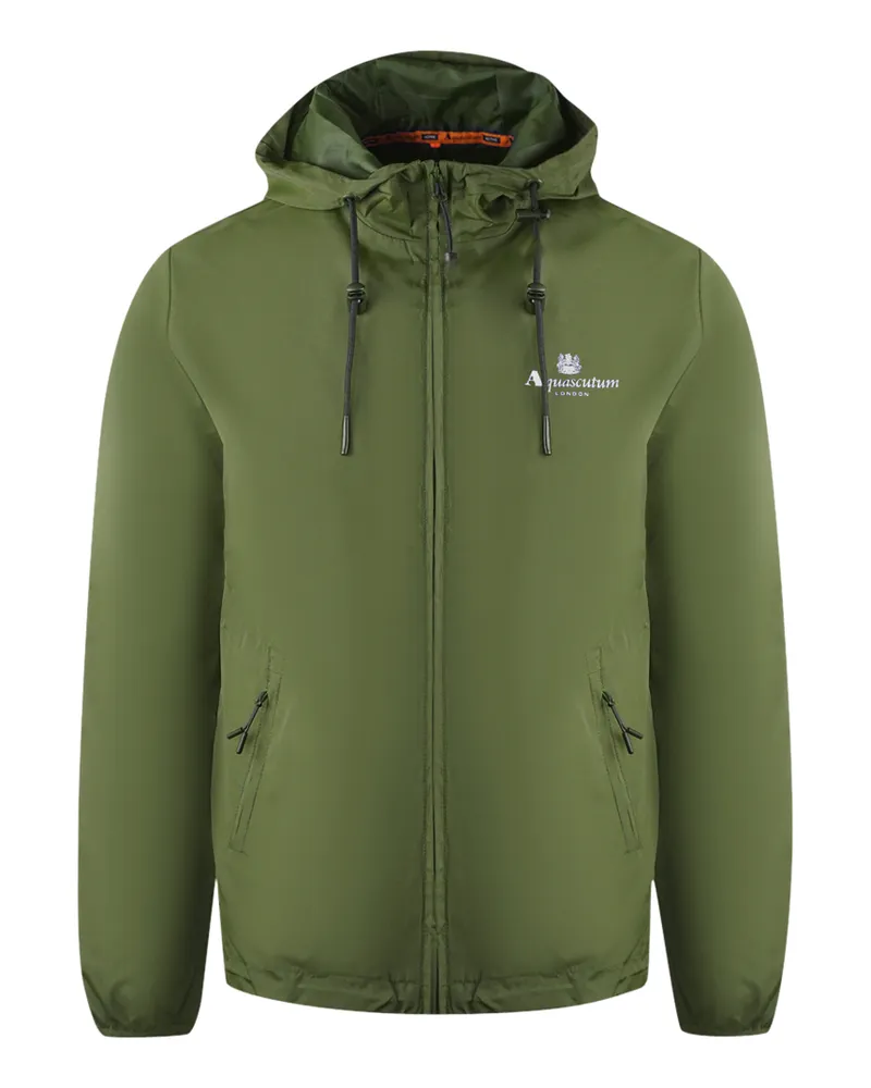 Aquascutum London Logo Armee Grün Active Windbreaker Jacke Grün
