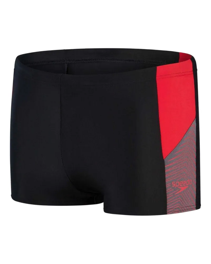 Speedo Dive Split" Badehose für Herren (Schwarz/Rot Schwarz