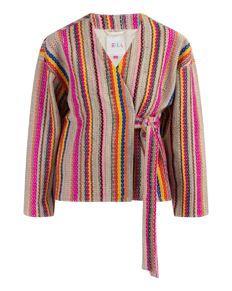 IZIA Wickeljacke Damen Mehrfarbige rosa Streifen Mehrfarbig