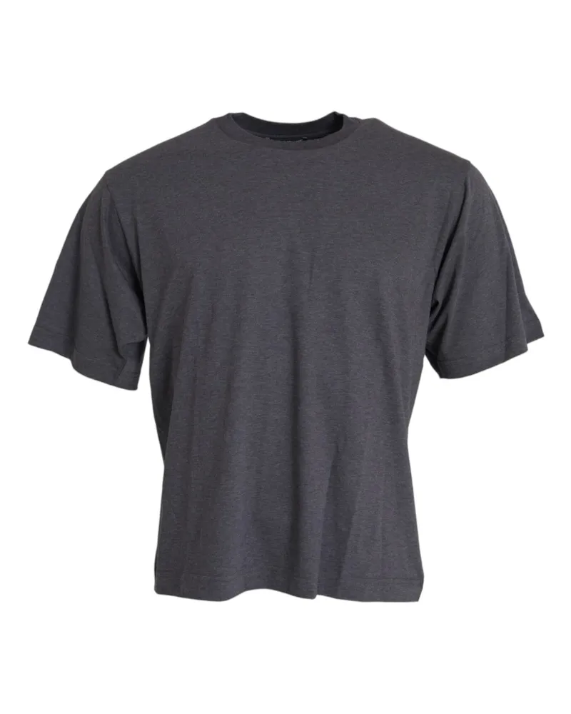 Dolce & Gabbana Crew Neck T-Shirt Klassische Passform Grau