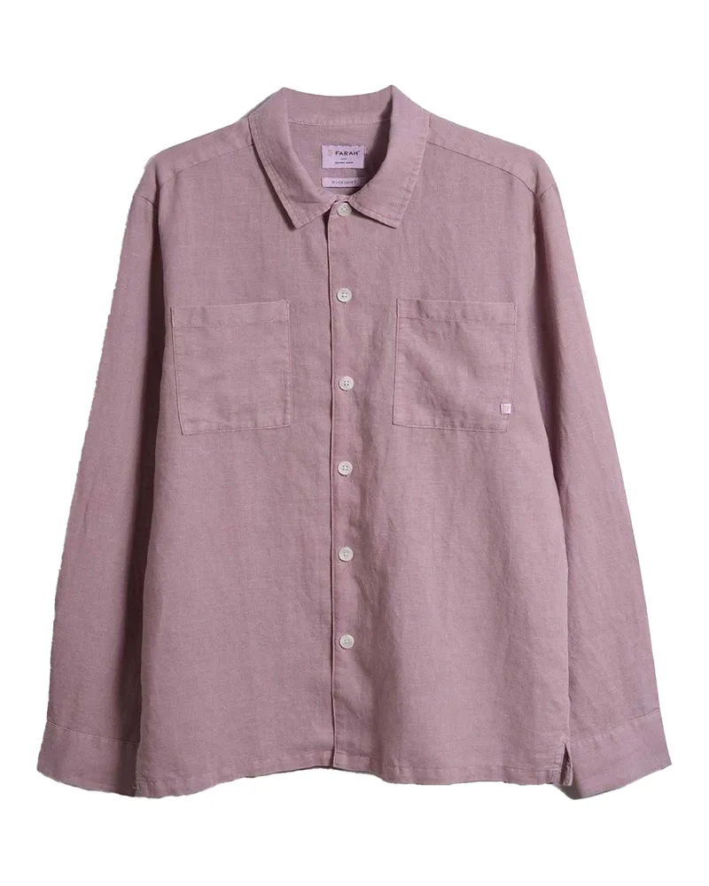 Farah 1920 Nelson" Hemd für Herren, Slub (Pink Rosa
