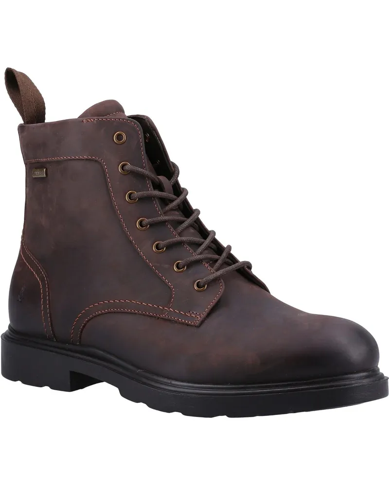 Hush Puppies Porter Leder Herren Stiefel Braun Braun