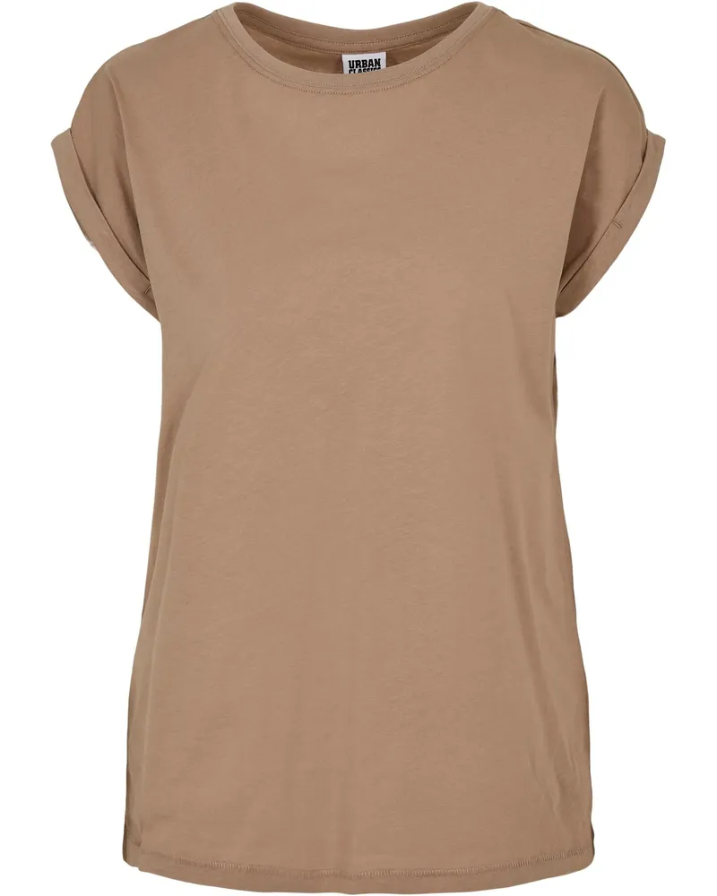 Urban Classics T-Shirt Überschnittene Schulter für Damen (Blaugrün Taupe