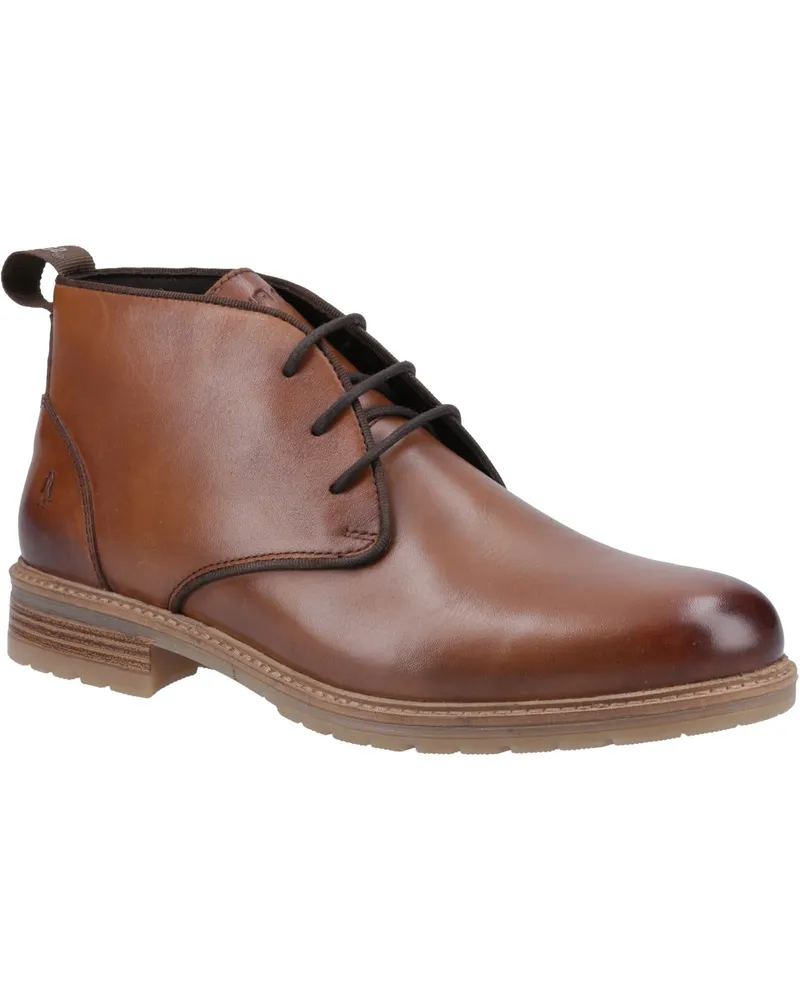 Hush Puppies Ricky Leder Herren Stiefeletten in Tan Cognac