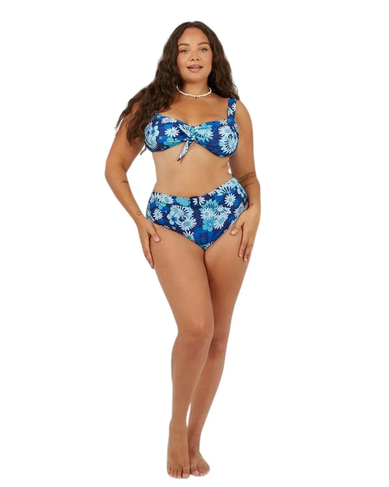 Brave Soul Bikinihöschen für Damen, Hoch geschnitten (Blau Blau