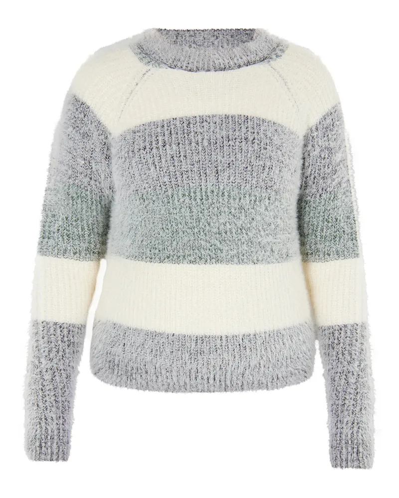 My Mo Strickpullover Damen Creme Mehrfarbig Creme