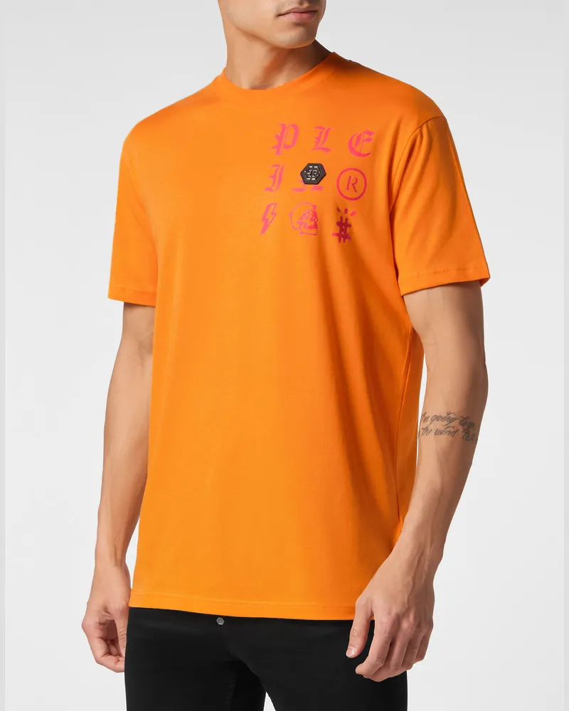 Philipp Plein T-Shirt Gothic Plein Orange