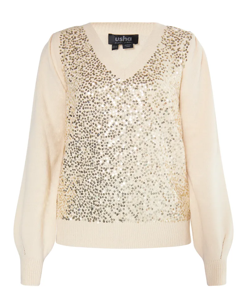 Usha Strickpullover Damen Creme Creme
