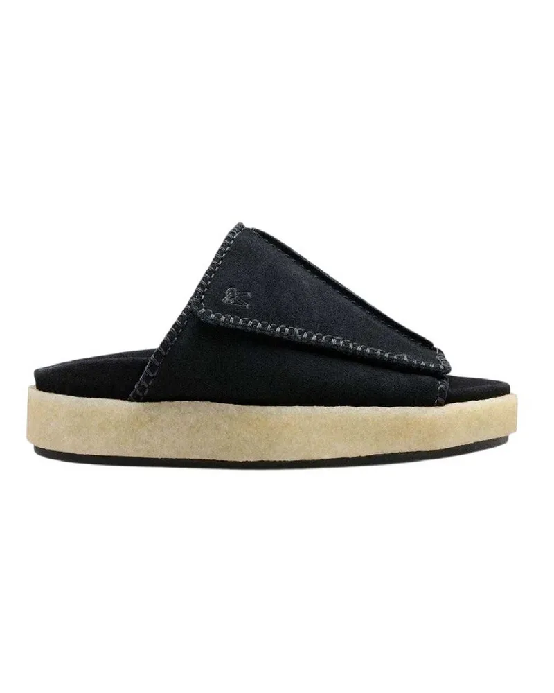 Clarks Overleigh" Badesandale für Herren, Wildleder (Schwarz Schwarz