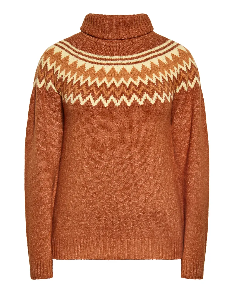 IZIA Strickpullover Damen Braun Mehrfarbig Mehrfarbig