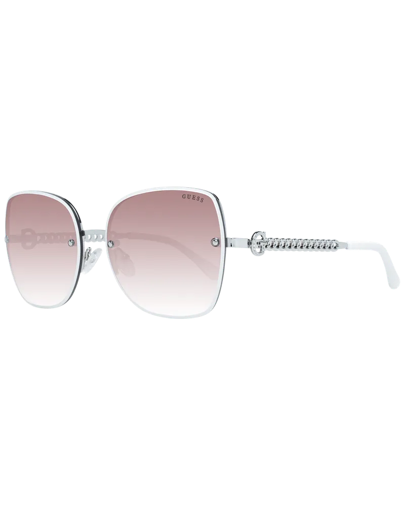 Guess Sonnenbrille GF6119 10F 61 Damen Silber Silber