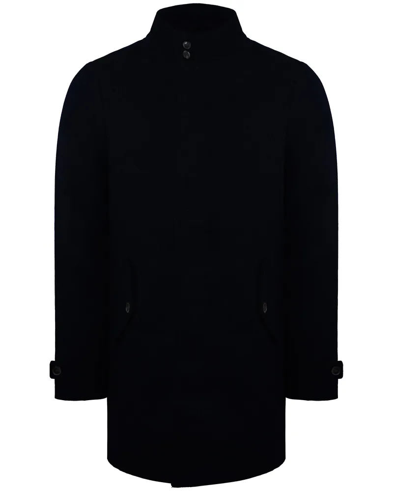 Ben Sherman Langer einreihiger Mantel für Herren - Marineblau Marineblau