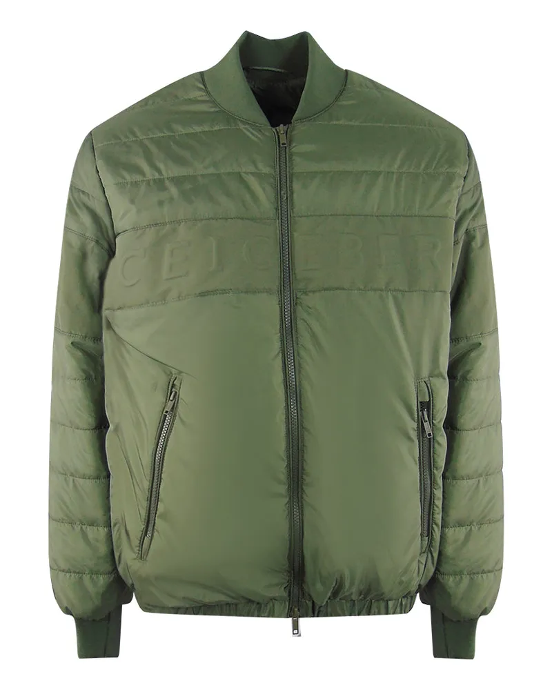 Iceberg Gepolsterte grüne Bomberjacke Grün