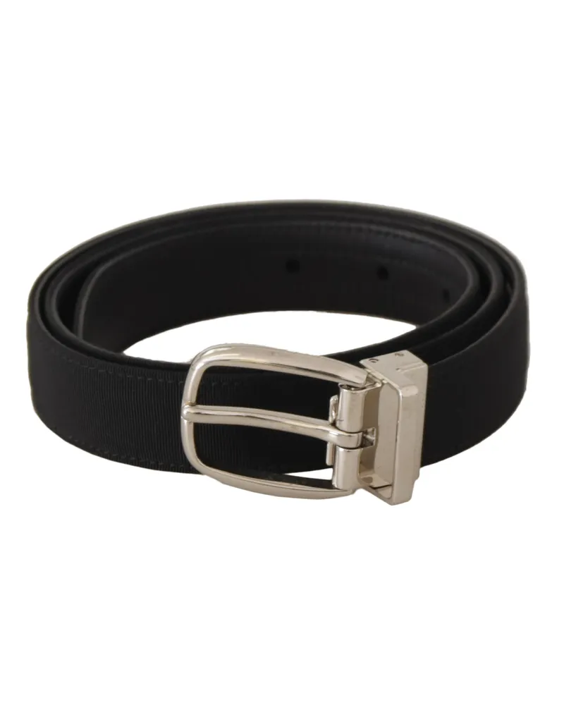 Dolce & Gabbana Schwarzer Stoffgürtel Schwarz