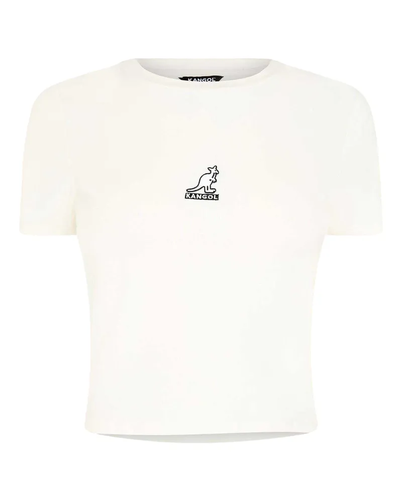 Kangol T-Shirt für Damen, kurz geschnitten, Anliegend (Weiß Weiß