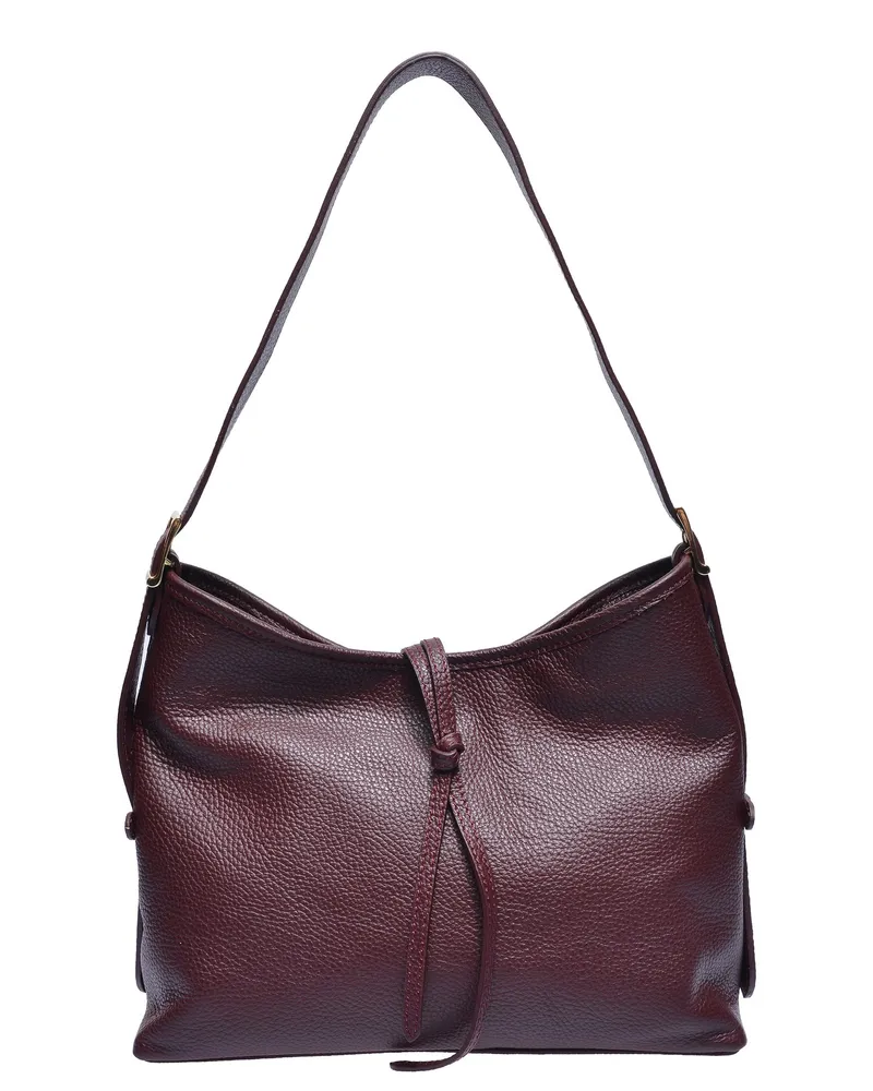Anna Luchini Weinfarbe Rindsledertasche Weinrot
