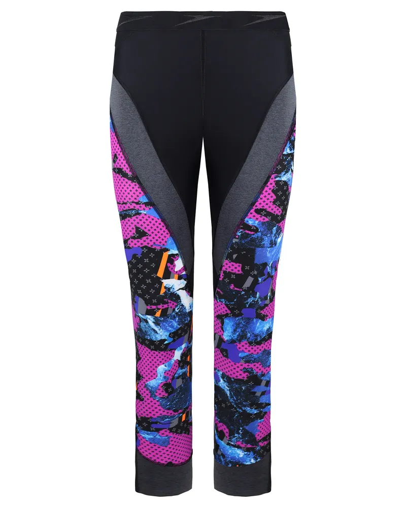 Speedo Stretch Taille H20 Black Womens Active Stormza Inject Leggings 8 11390C162 Schwarz