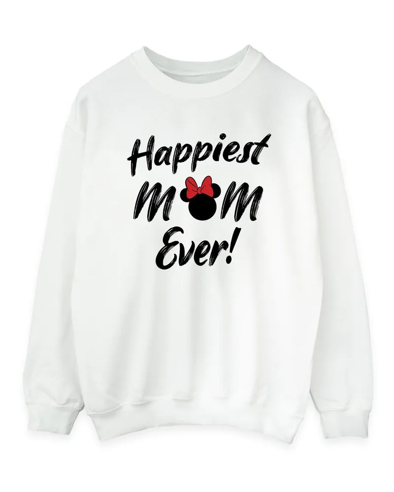 Disney Happiest Mom Ever" Sweatshirt für Damen (Weiß Weiß